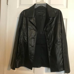 Faux Leather Coat